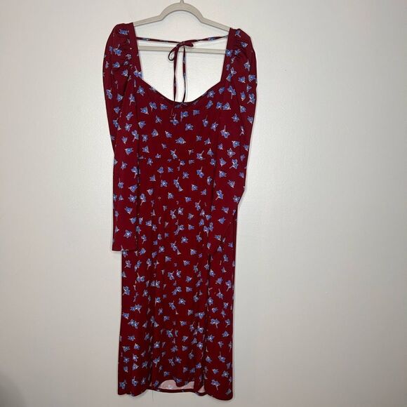 Eloquii Floral Puff Sleeve Midi Dress - Picture 5 of 5